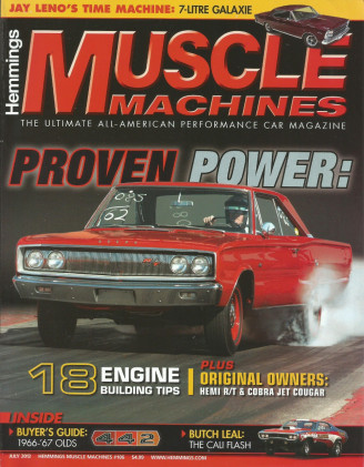 HEMMINGS MUSCLE MACHINES 2012 JULY - 442, 429CJ XR-7, LEAL, LENO